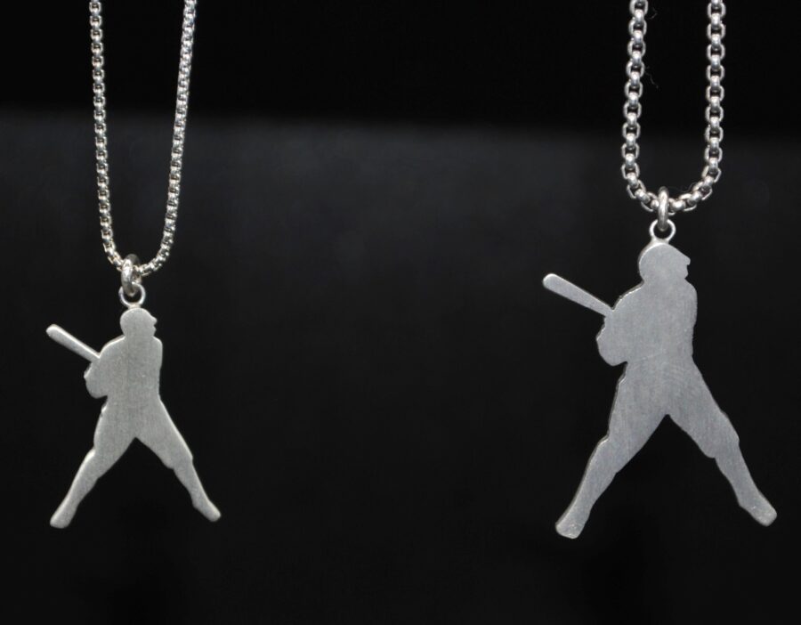 Pastime Creatives Signature Sterling Silver  “Hit King” Pendant and Chain - Image 3