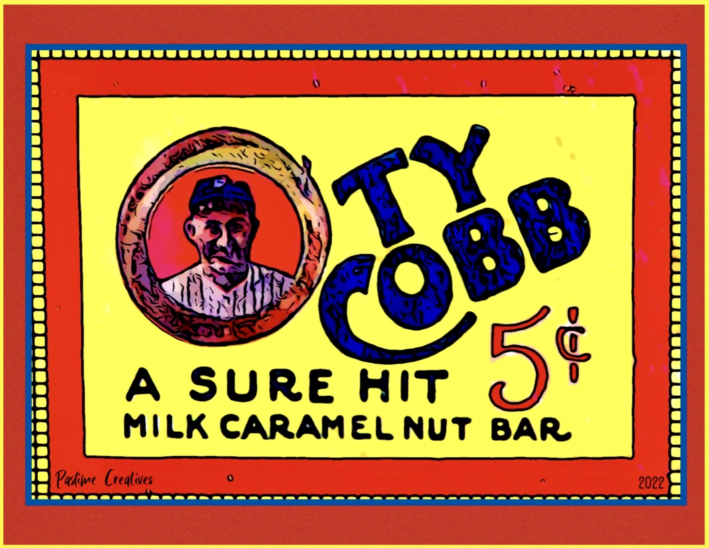 Ty Cobb Vintage Candy Bar Pastime Creatives