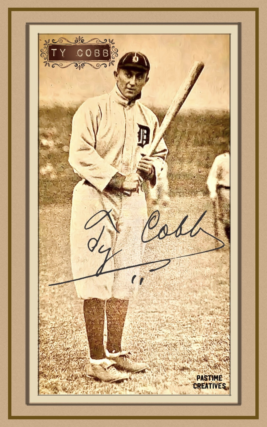 Baseball Icon Ty Cobb Silent Movie Poster Somewhere In Georgia